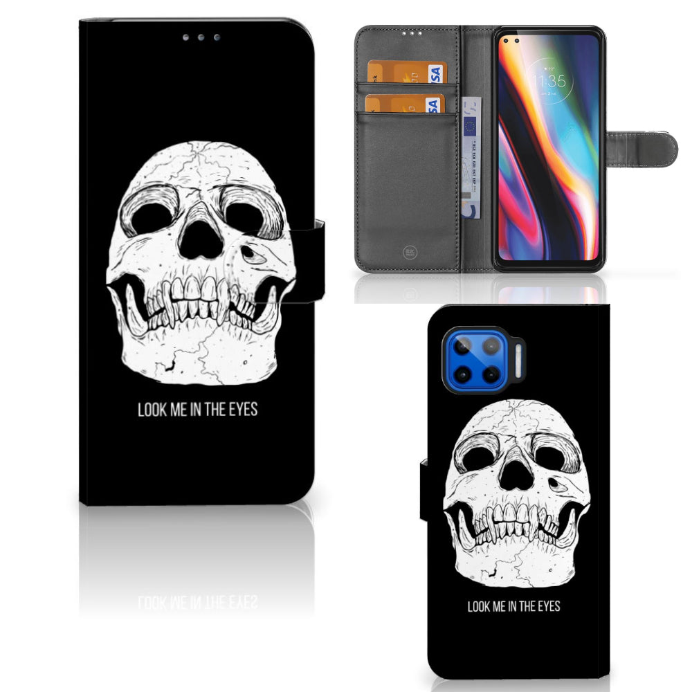 Telefoonhoesje met Naam Motorola Moto G 5G Plus Skull Eyes