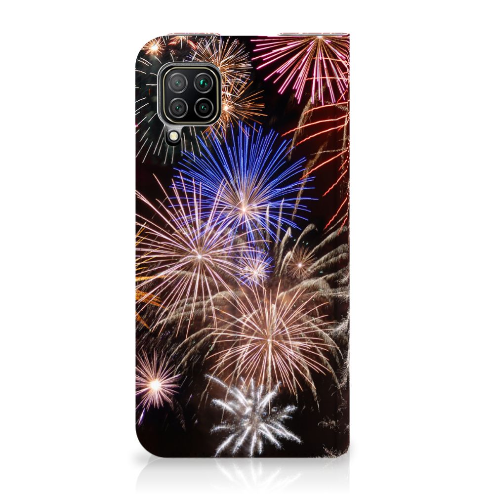 Huawei P40 Lite Hippe Standcase Vuurwerk - B2C Telecom