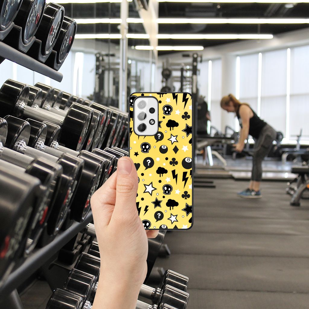 Telefoonhoesje Samsung Galaxy A73 Punk Geel B2C Telecom