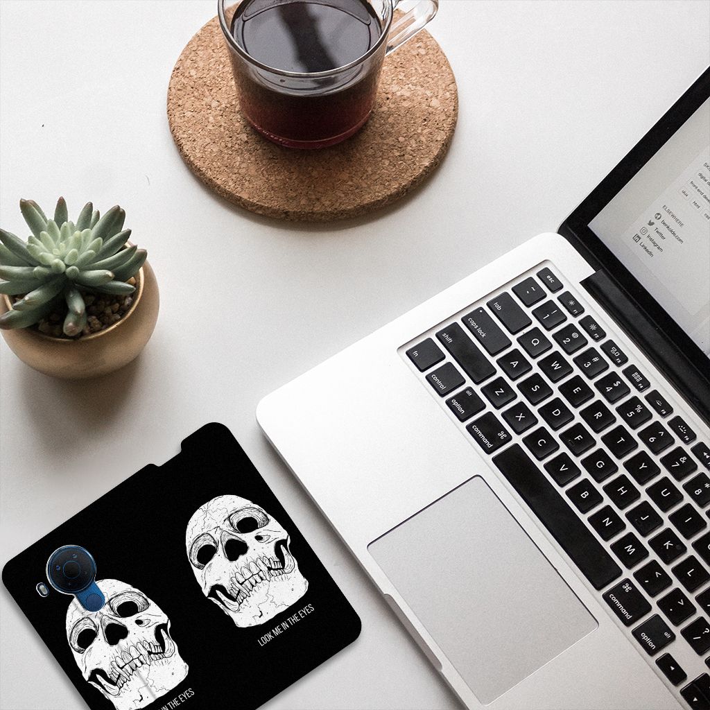 Mobiel BookCase Nokia 5.4 Skull Eyes - B2C Telecom