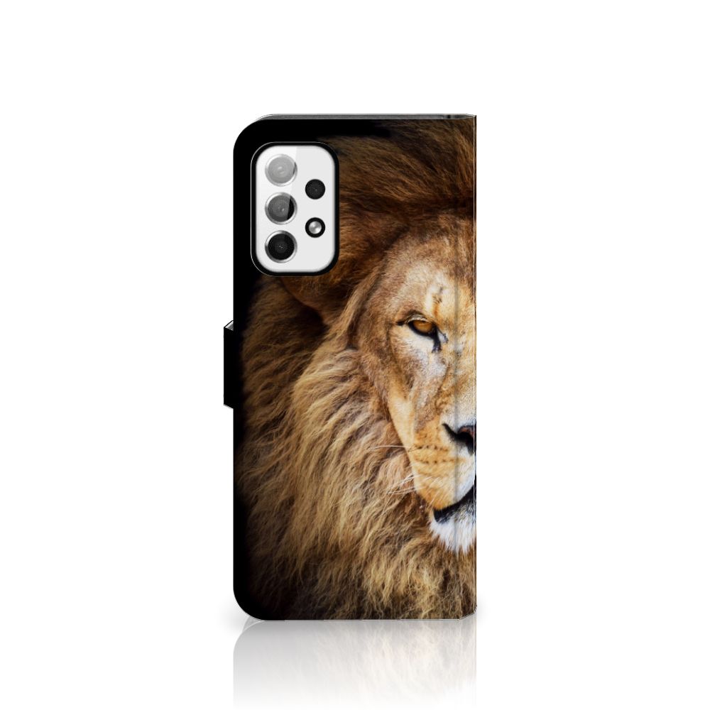 Samsung Galaxy A73 5G Telefoonhoesje met Pasjes Leeuw