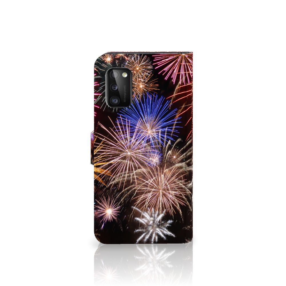 Samsung Galaxy A41 Wallet Case met Pasjes Vuurwerk