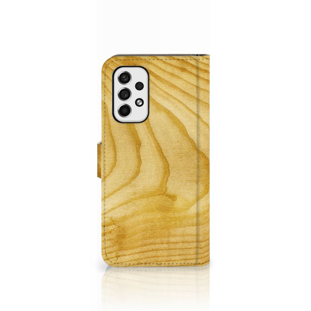 Samsung Galaxy A53 Book Style Case Licht Hout