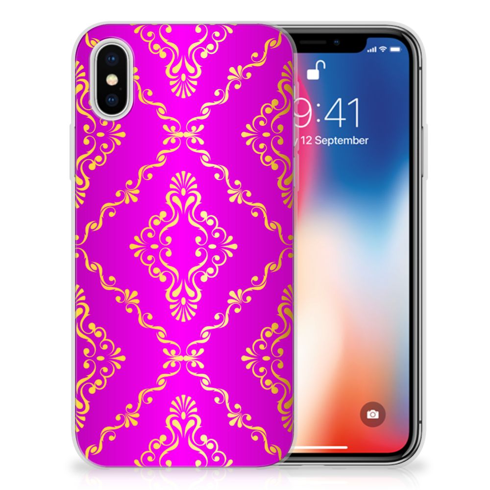 Siliconen Hoesje Apple iPhone X | Xs Barok Roze