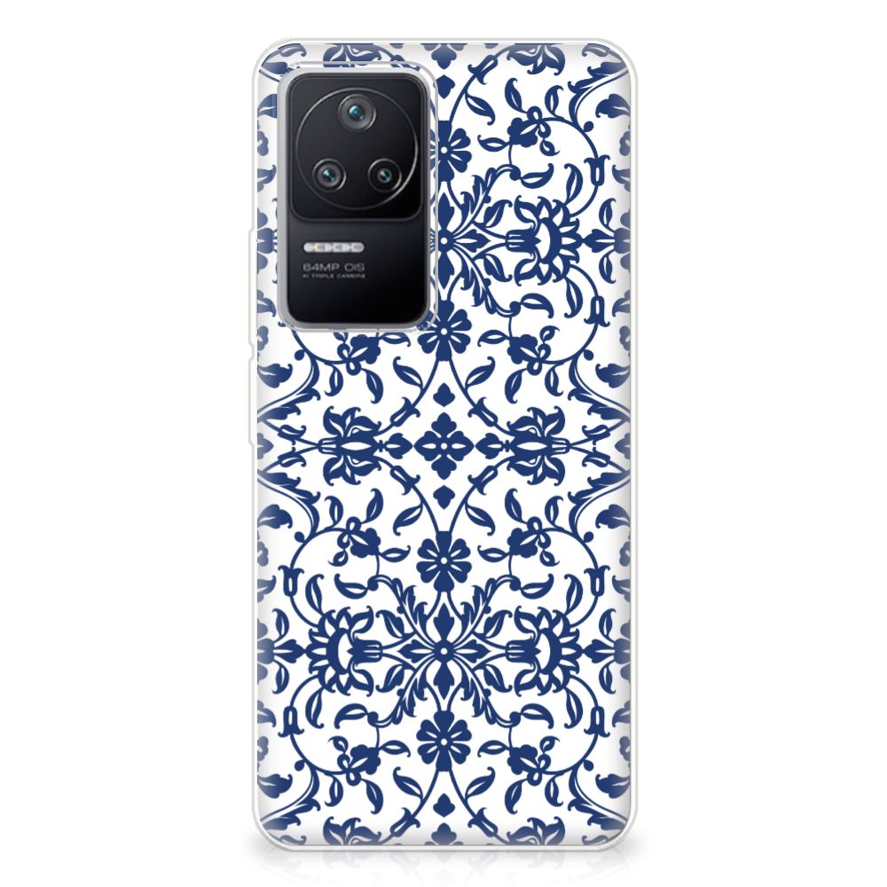 Xiaomi Poco F4 TPU Case Flower Blue