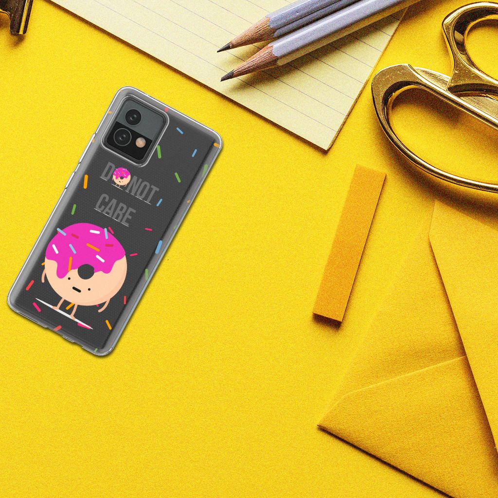 Motorola Moto G72 Siliconen Case Donut Roze B2C Telecom
