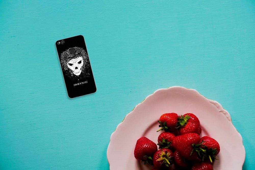 Silicone Back Case Huawei P10 Lite Skull Hair