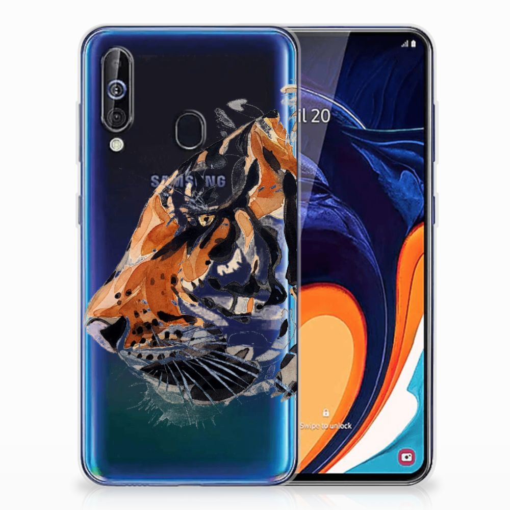 Hoesje maken Samsung Galaxy A60 Watercolor Tiger