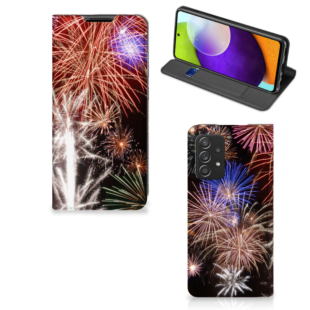 Samsung Galaxy A52 Hippe Standcase Vuurwerk