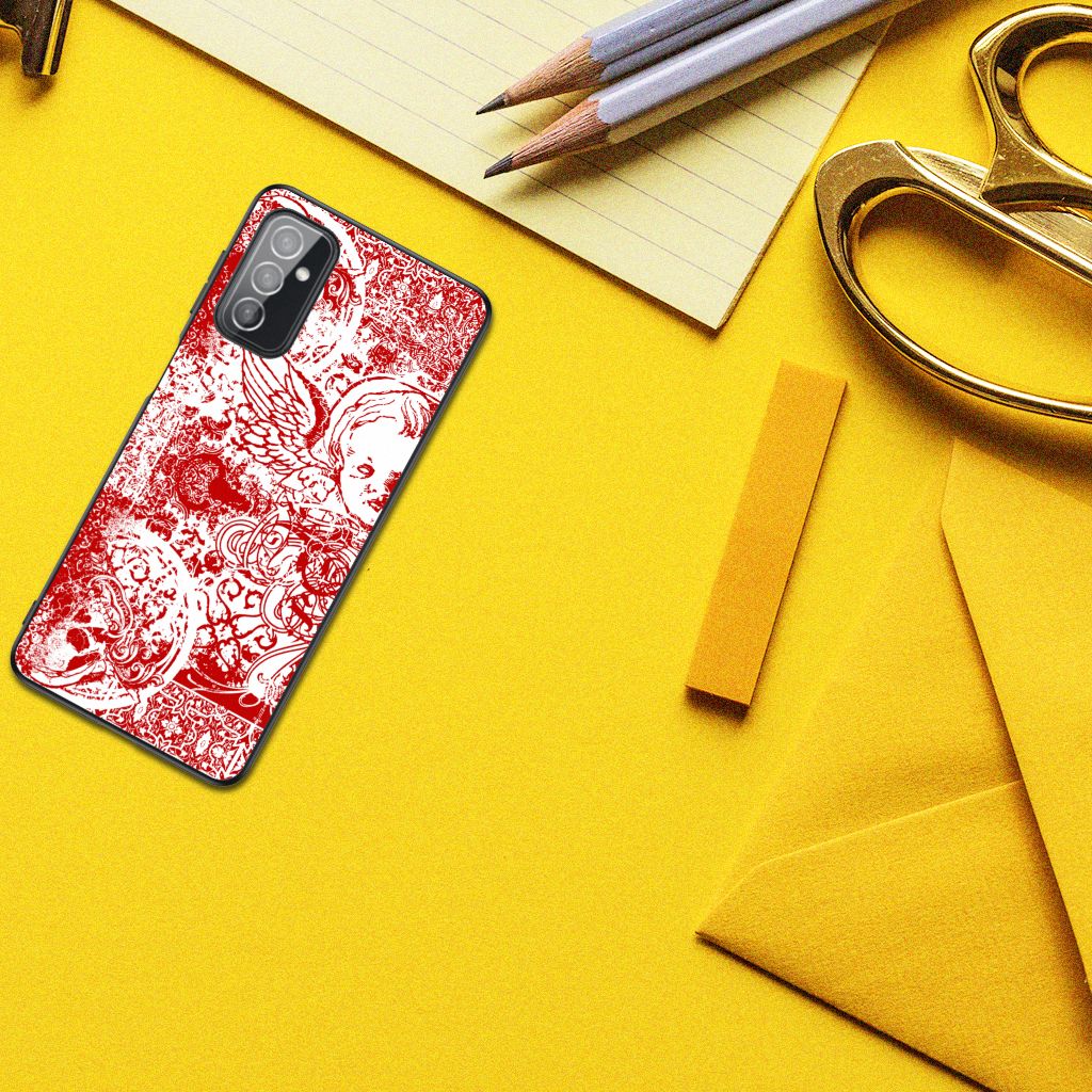 Telefoonhoesje Samsung Galaxy M52 Angel Skull Rood B2C Telecom