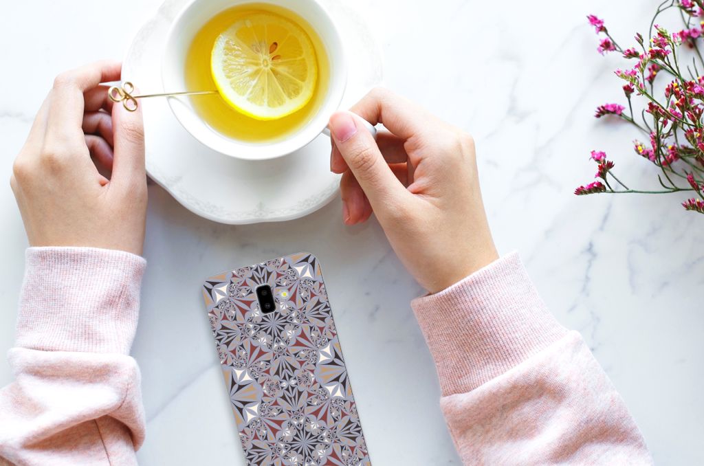 Samsung Galaxy J6 Plus (2018) TPU Siliconen Hoesje Flower Tiles