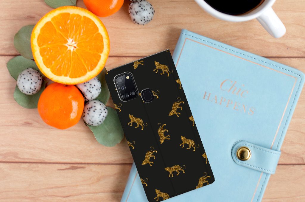 Hoesje maken voor Samsung Galaxy A21s Leopards - B2C Telecom