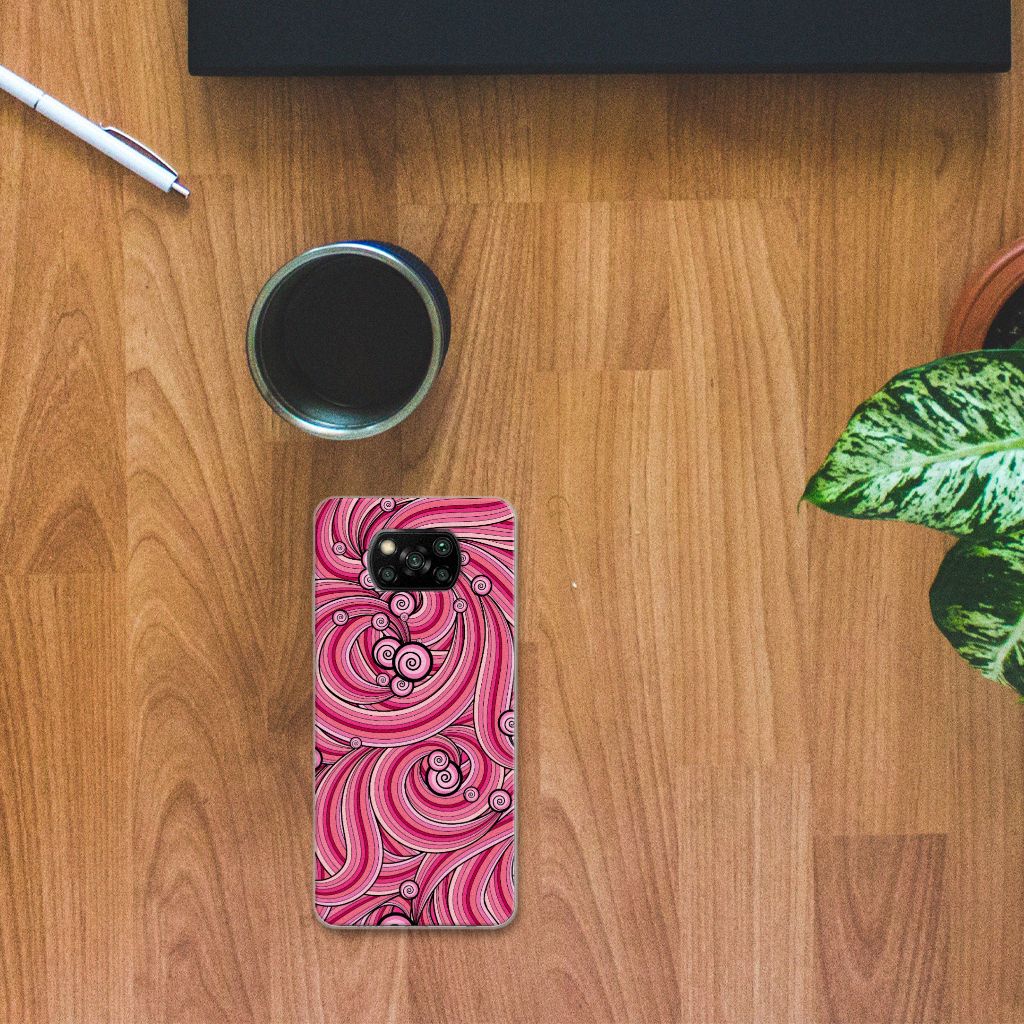 Xiaomi Poco X3 | Poco X3 Pro Hoesje maken Swirl Pink B2C Telecom