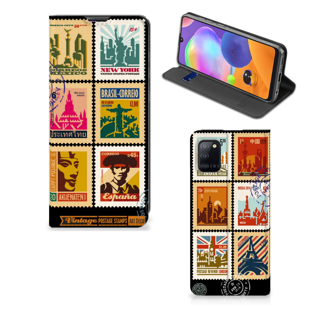 Samsung Galaxy A31 Book Cover Postzegels - B2C Telecom