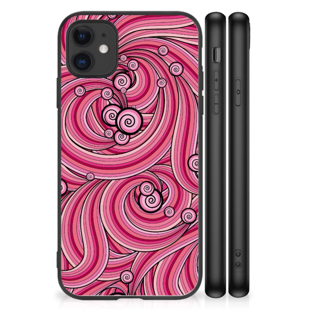 iPhone 11 Leuk Telefoonhoesje Swirl Pink B2C Telecom