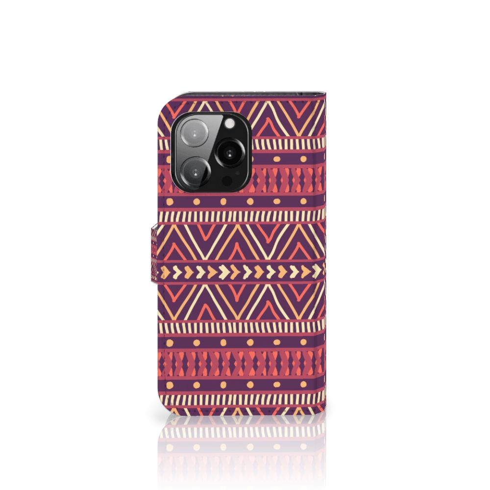 iPhone 13 Pro Telefoon Hoesje Aztec Paars