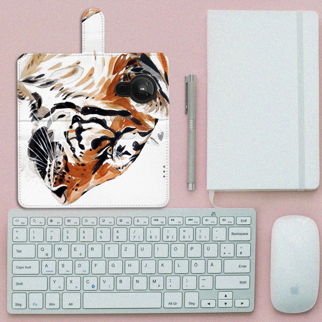 Hoesje Nokia 5.3 Watercolor Tiger