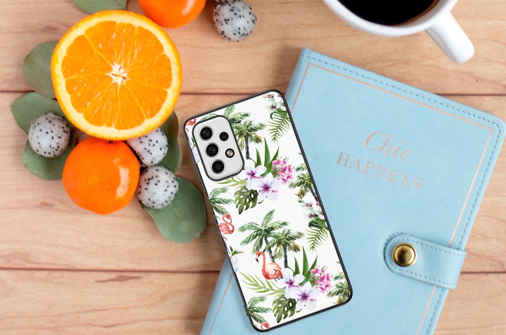 Samsung Galaxy A23 Dierenprint Telefoonhoesje Flamingo Palms B2C Telecom