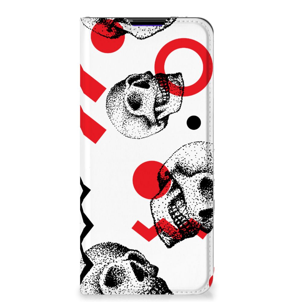 Mobiel BookCase Samsung Galaxy A03s Skull Red - B2C Telecom