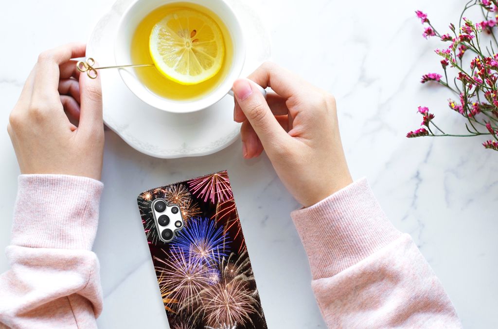 Samsung Galaxy A32 4G | A32 5G Enterprise Editie Hippe Standcase Vuurwerk - B2C Telecom
