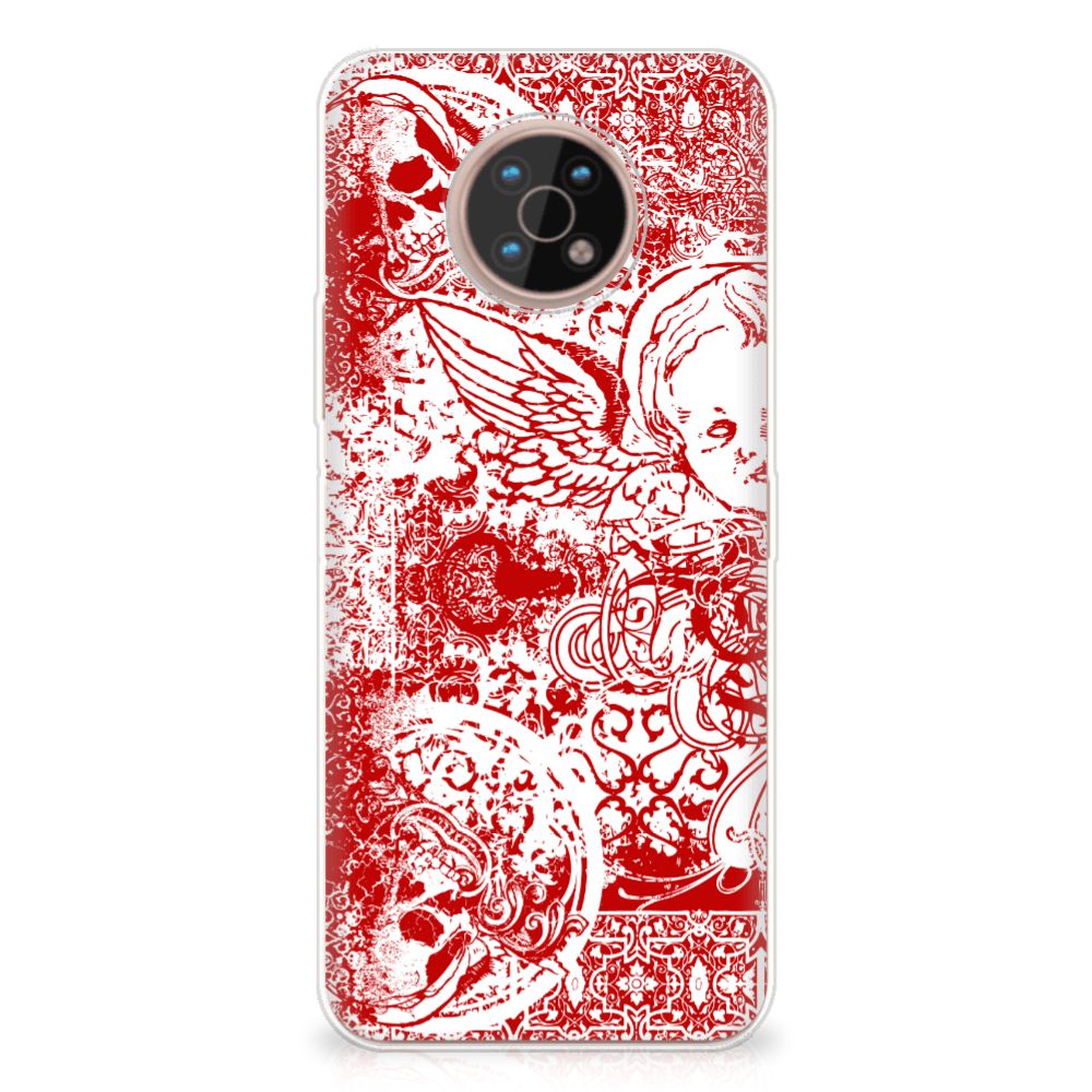 Silicone Back Case Nokia G50 Angel Skull Rood