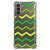 Samsung Galaxy S21 Doorzichtige Silicone Hoesje Zigzag Groen B2C Telecom