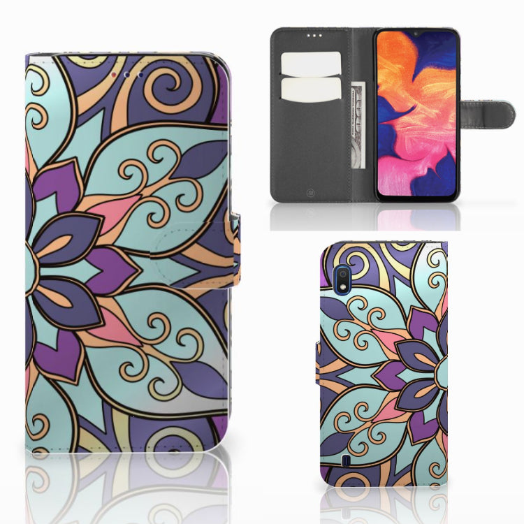 Samsung Galaxy A10 Hoesje Purple Flower