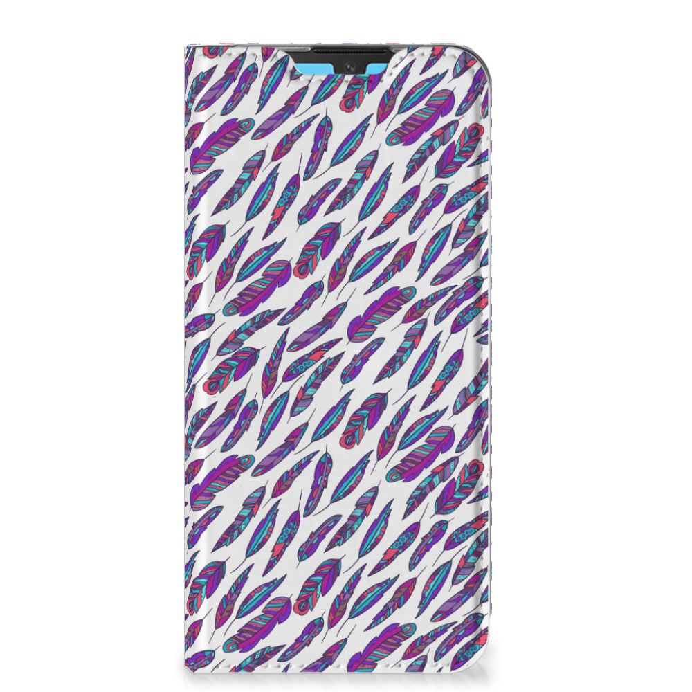Huawei Y5 (2019) Hoesje met Magneet Feathers Color - B2C Telecom