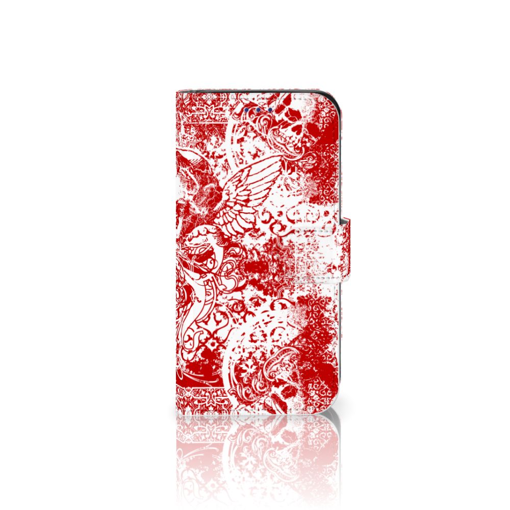 Telefoonhoesje met Naam Samsung Galaxy S10e Angel Skull Rood