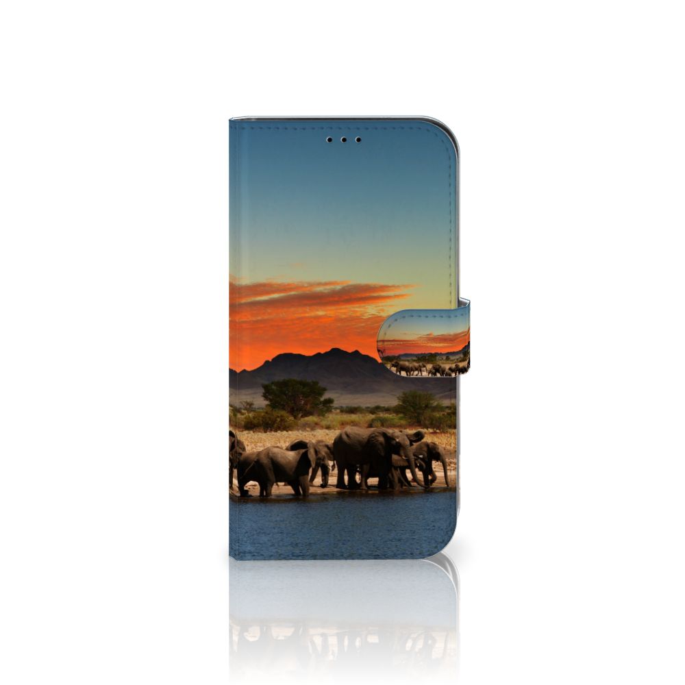 iPhone 13 Pro Max Telefoonhoesje met Pasjes Olifanten