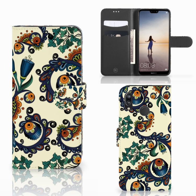 Wallet Case Huawei P20 Lite Barok Flower