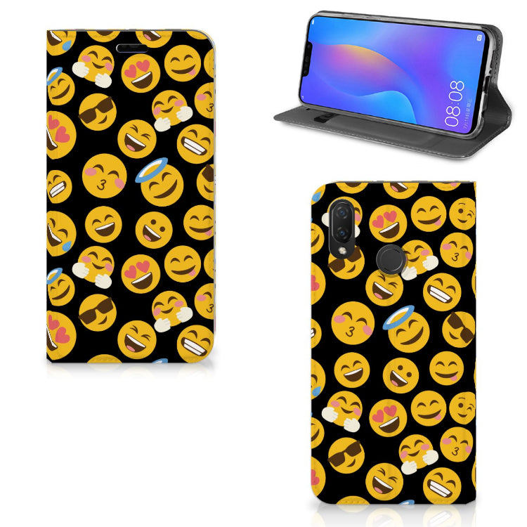 Huawei P Smart Plus Hoesje met Magneet Emoji