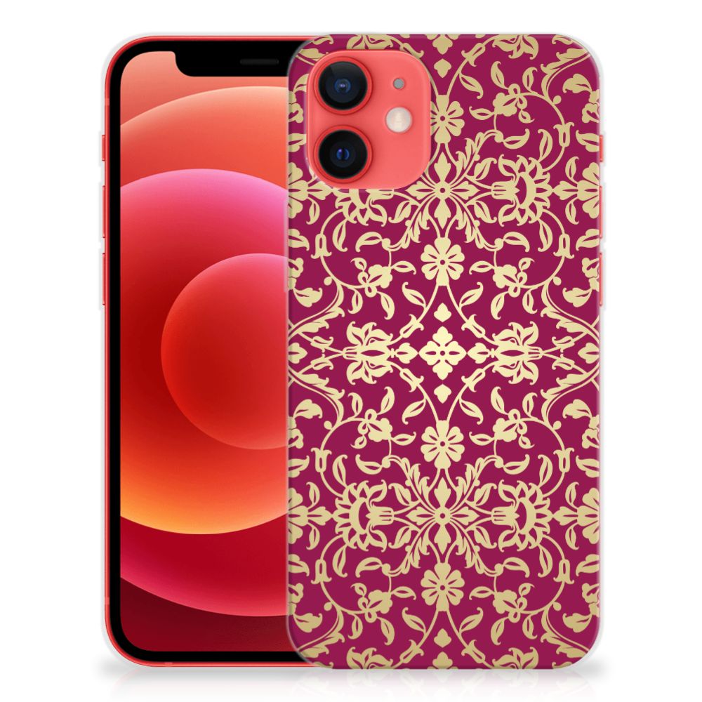 Siliconen Hoesje iPhone 12 Mini Barok Pink B2C Telecom
