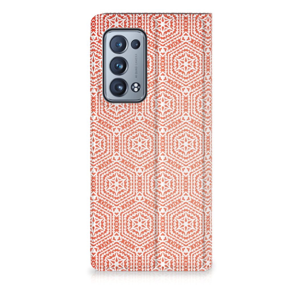 OPPO Reno 6 Pro Plus 5G Hoesje met Magneet Pattern Orange - B2C Telecom