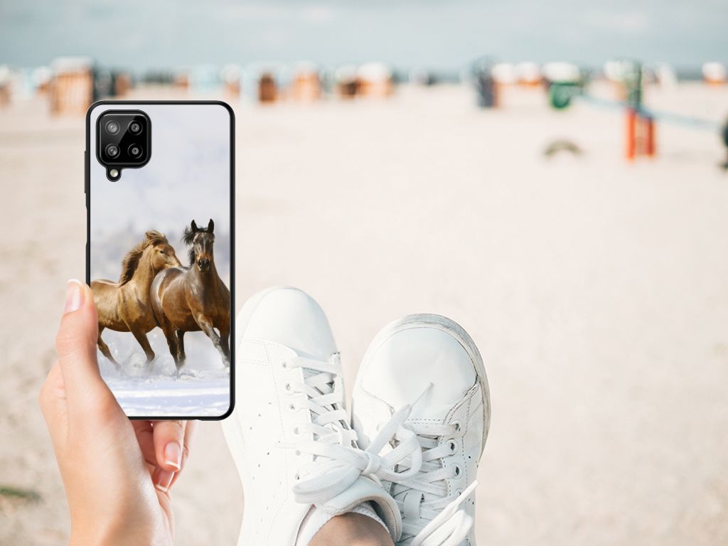 Samsung Galaxy A12 Dierenprint Telefoonhoesje Paarden B2C Telecom