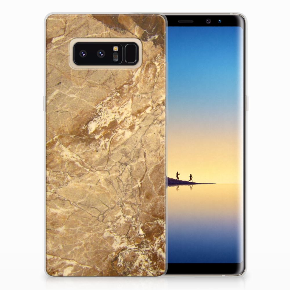 Samsung Galaxy Note 8 TPU Siliconen Hoesje Marmer Creme