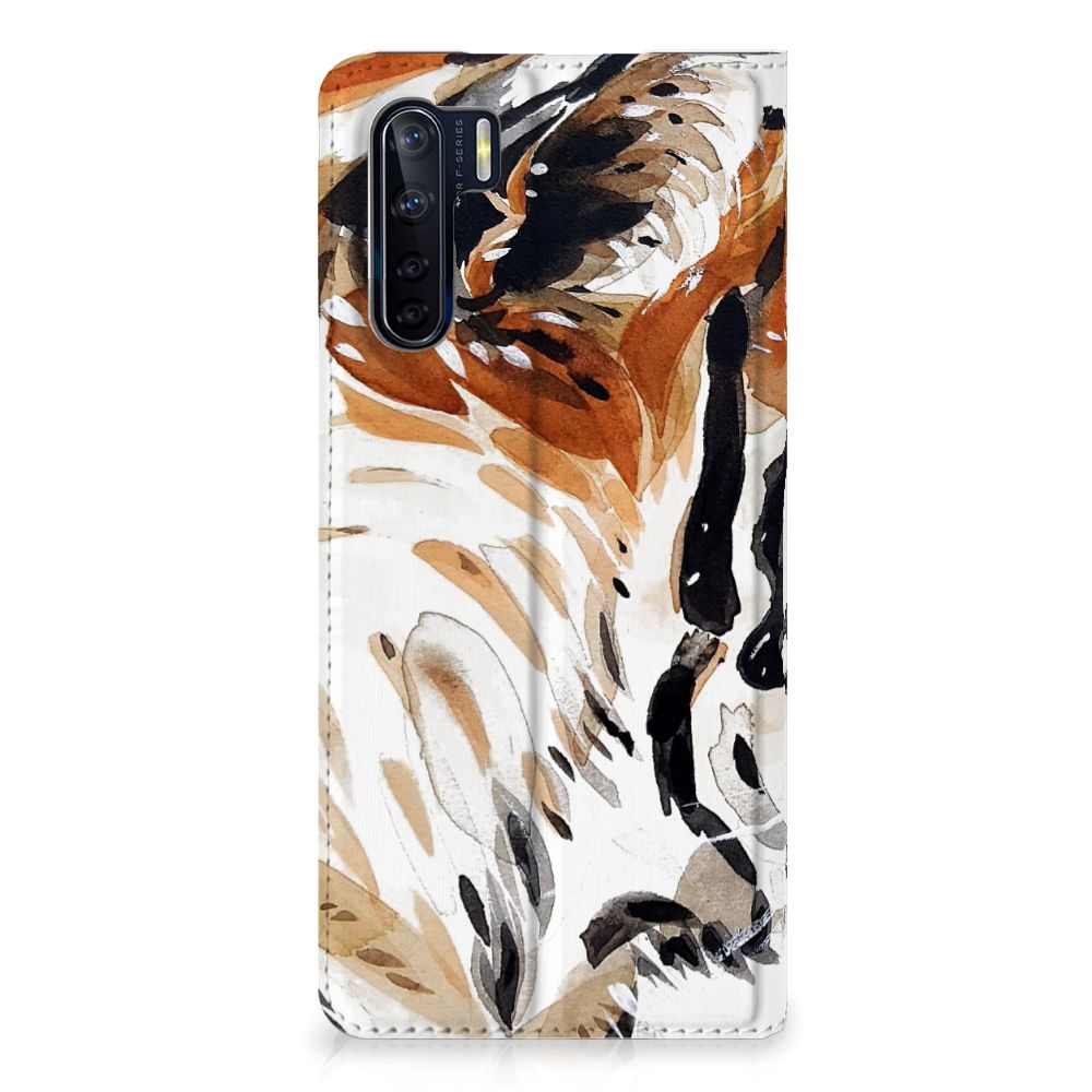 Bookcase OPPO Reno3 | A91 Watercolor Tiger - B2C Telecom