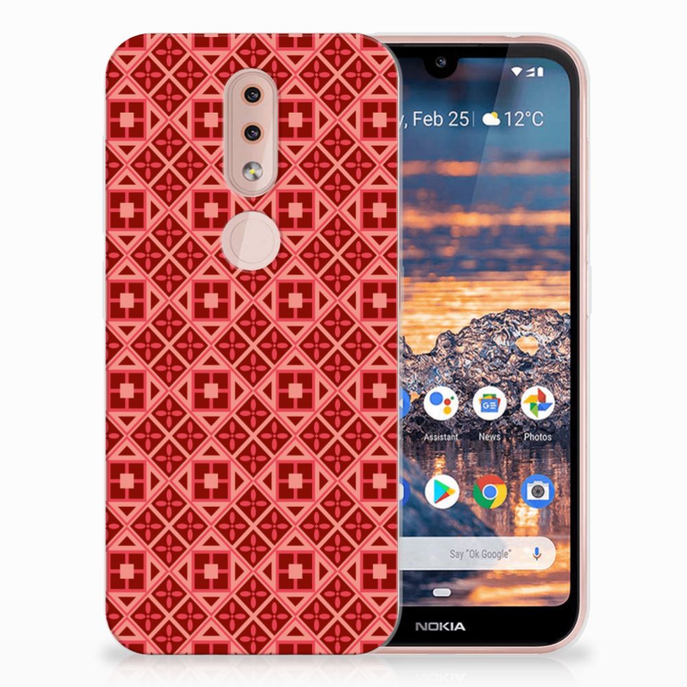 Nokia 4.2 TPU bumper Batik Rood