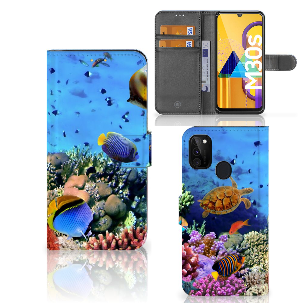 Samsung Galaxy M21 | M30s Telefoonhoesje met Pasjes Vissen