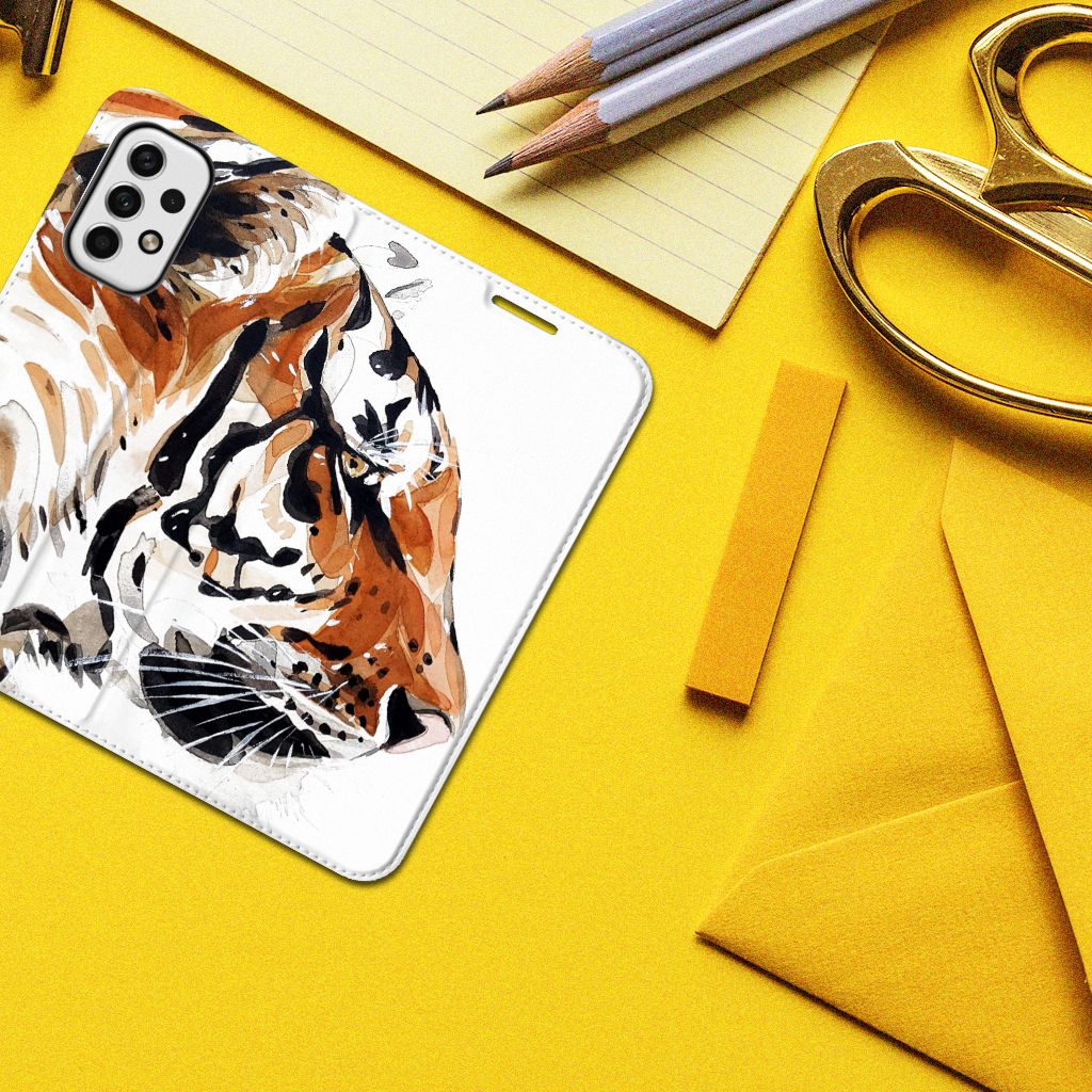 Bookcase Samsung Galaxy A23 Watercolor Tiger - B2C Telecom