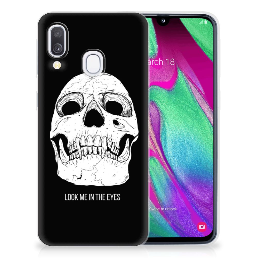 Silicone Back Case Samsung Galaxy A40 Skull Eyes