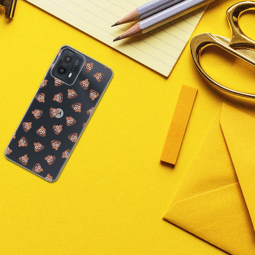 TPU bumper voor Motorola Moto G23 | G13 Poep Emojis