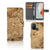 OnePlus Nord N100 Bookcase Marmer Creme in beige marble design with card slots and phone protection.