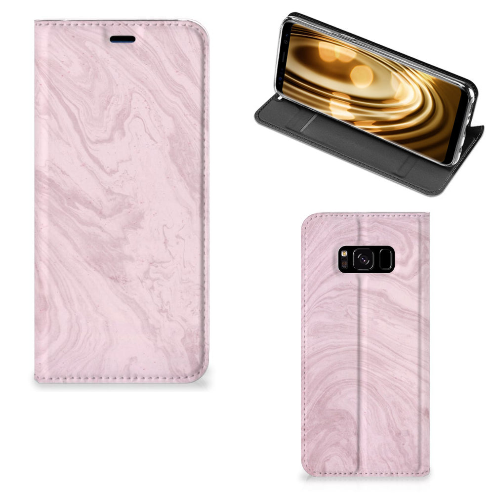 Samsung Galaxy S8 Standcase Marble Pink - Origineel Cadeau Vriendin