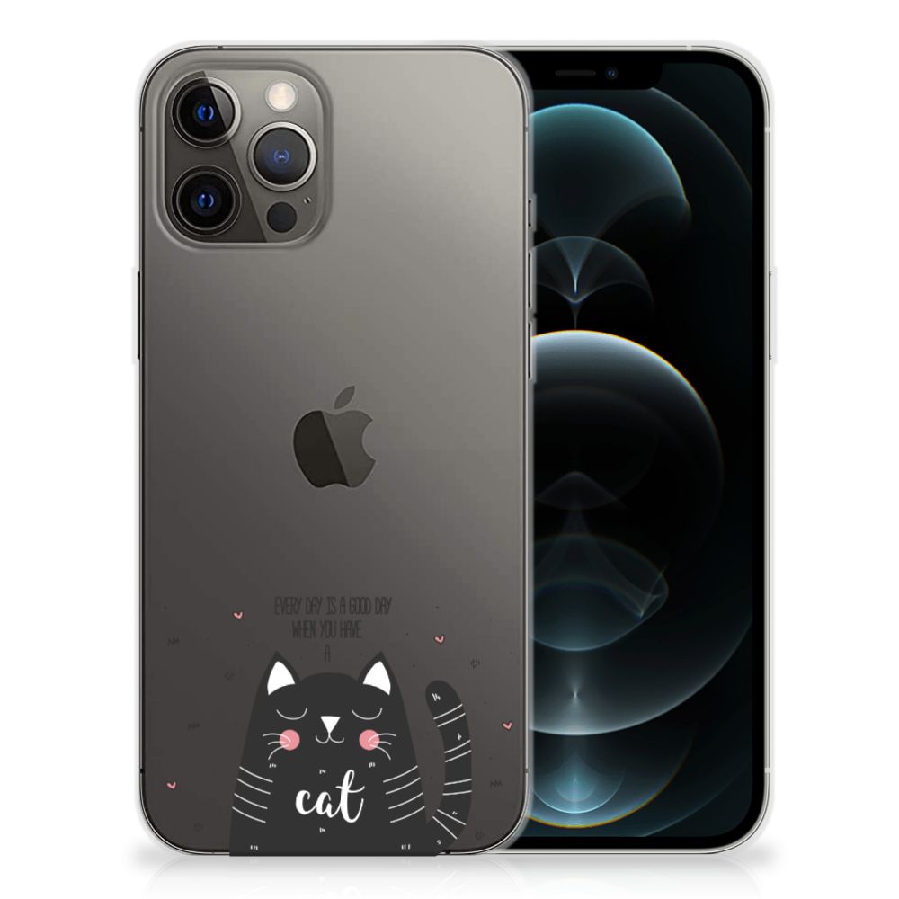 iPhone 12 Pro Max Telefoonhoesje met Naam Cat Good Day B2C Telecom