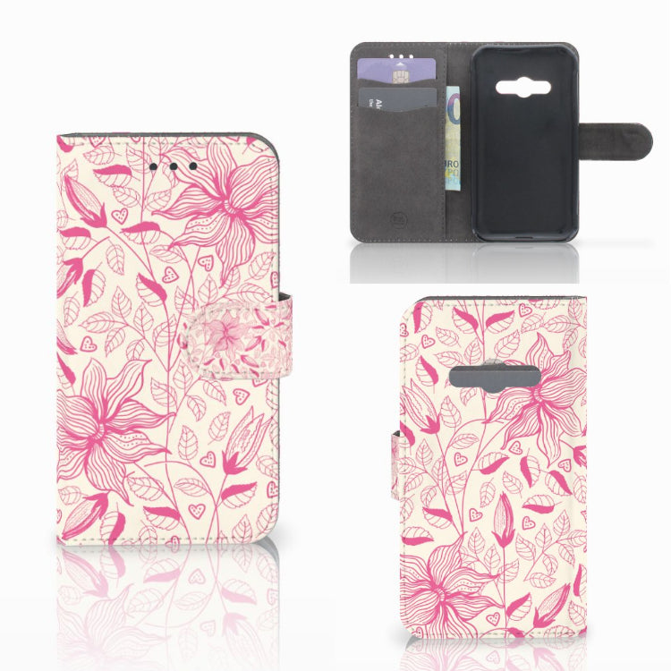 Samsung Galaxy Xcover 3 | Xcover 3 VE Hoesje Pink Flowers