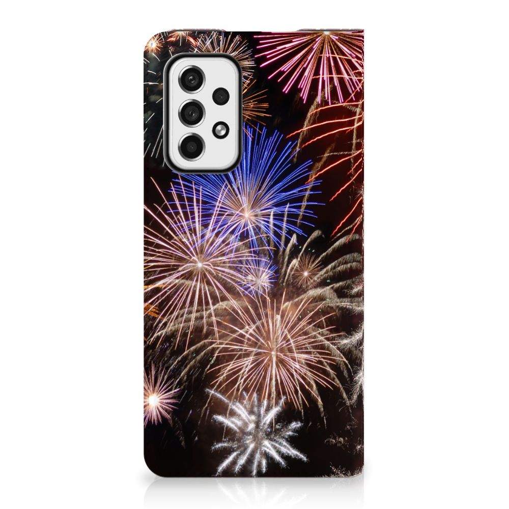 Samsung Galaxy A73 Hippe Standcase Vuurwerk - B2C Telecom