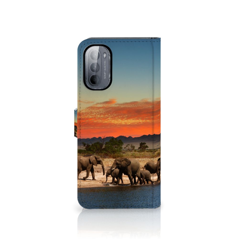 Motorola Moto G31 | G41 Telefoonhoesje met Pasjes Olifanten