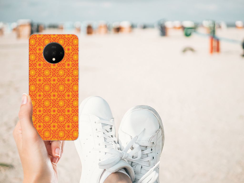 OnePlus 7T TPU bumper Batik Oranje