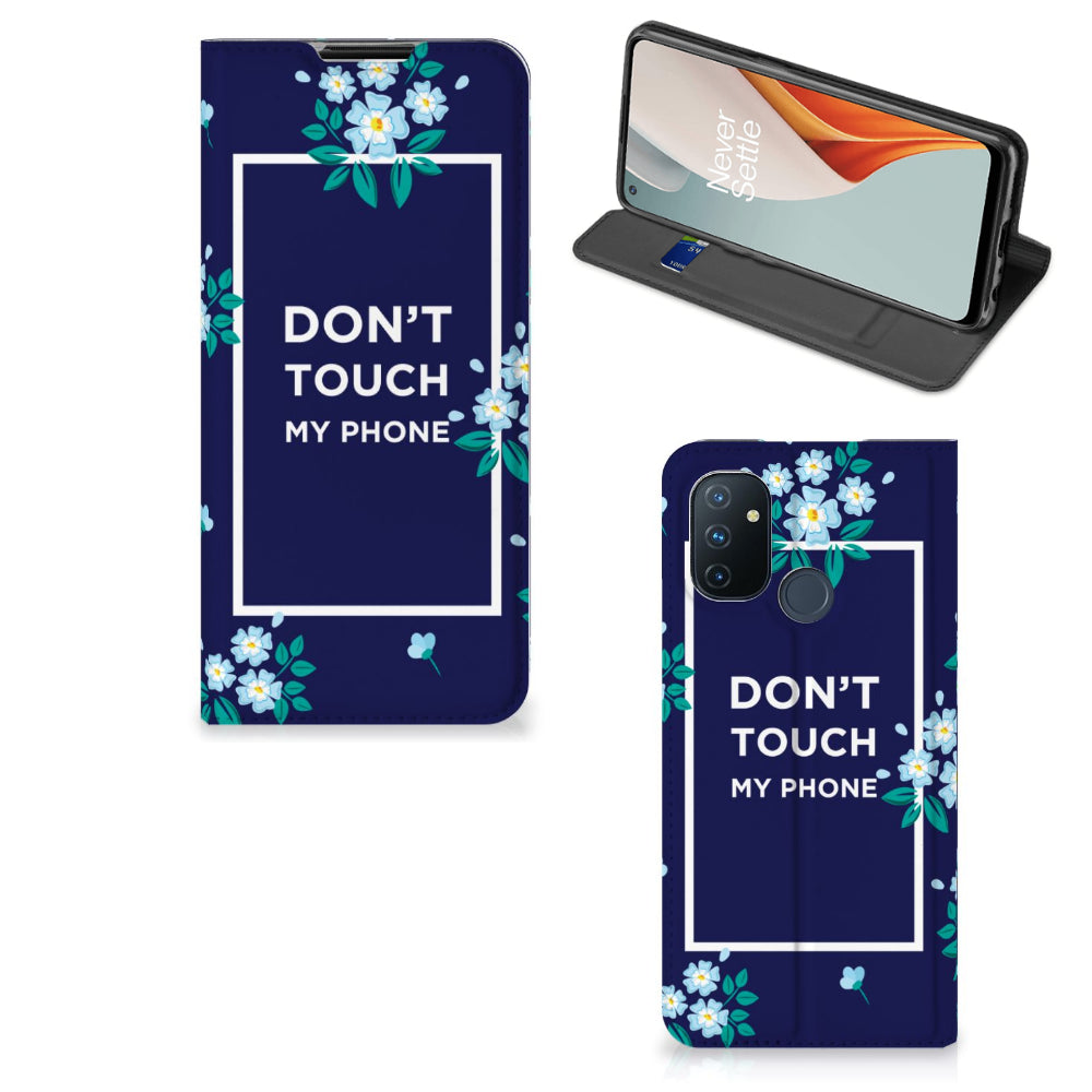 OnePlus Nord N100 Design Case Flowers Blue DTMP